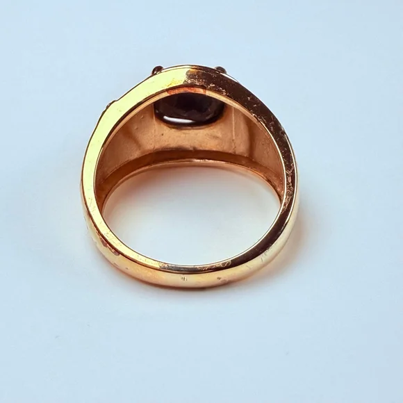 Ross Simons 3 CT Natural Blue Sapphire Vermeil Sterling Silver 925 Vintage Ring - Picture 4 of 11